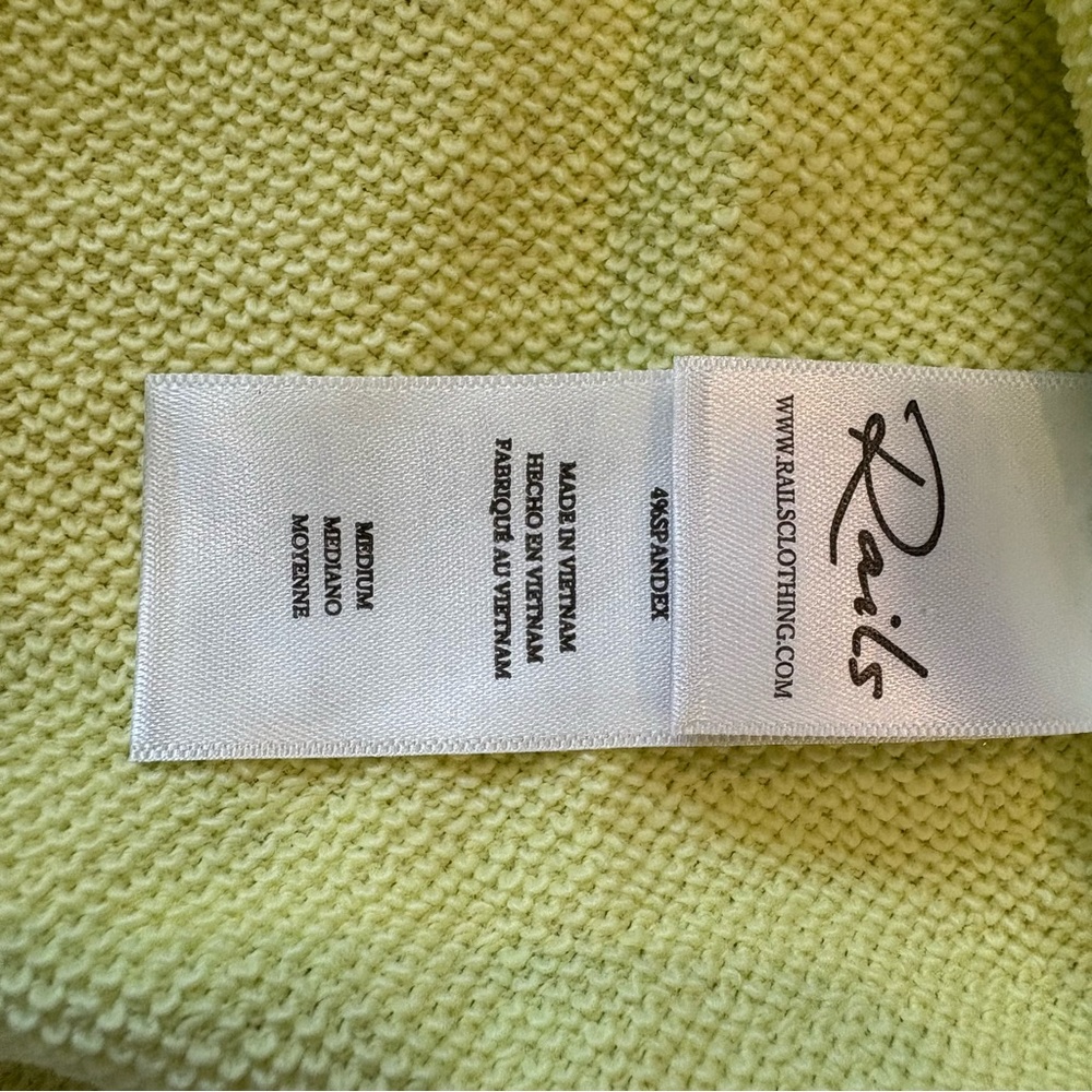 Rails Lia Top Sweatshirt in Limon Size Medium - Picture 5 of 8